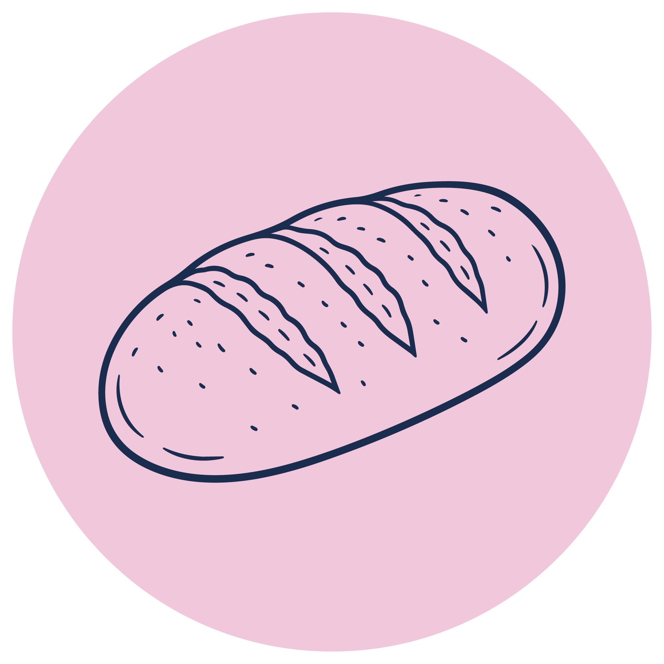 Illustratie van een ambachtelijk gebakken brood